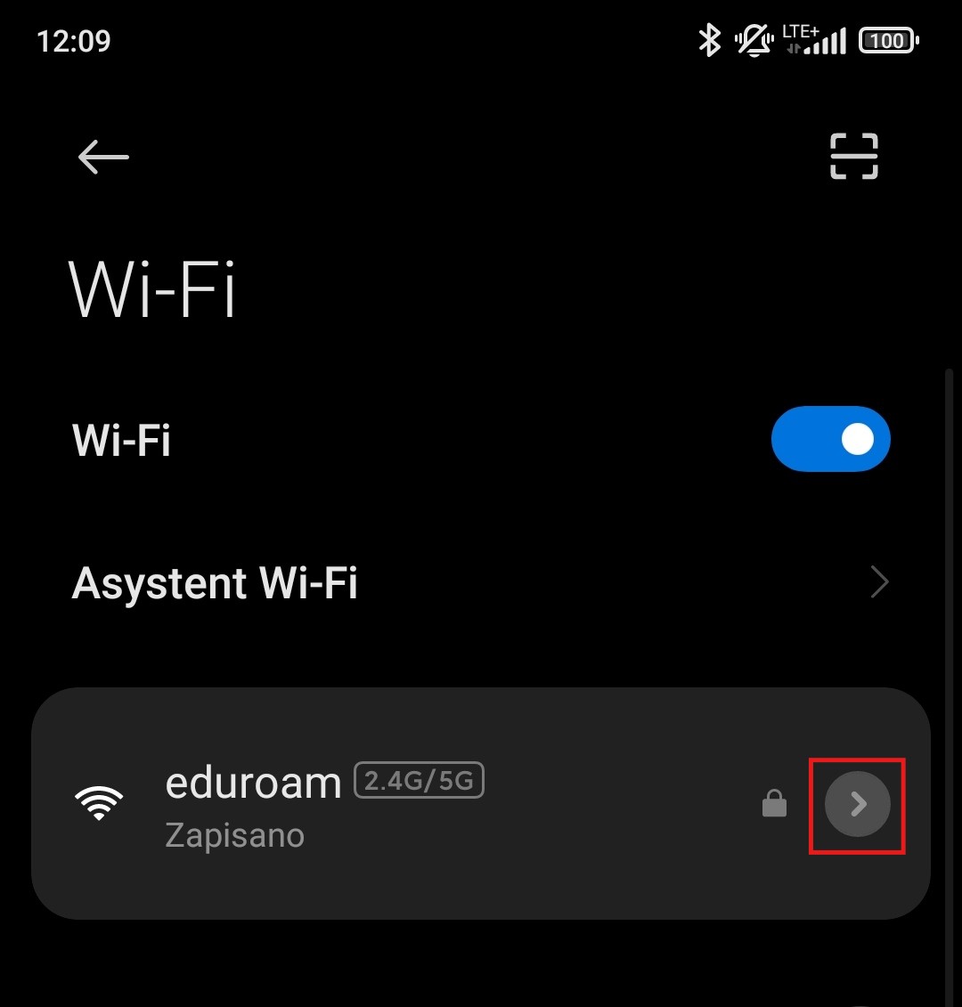 Widok starej sieci eduroam