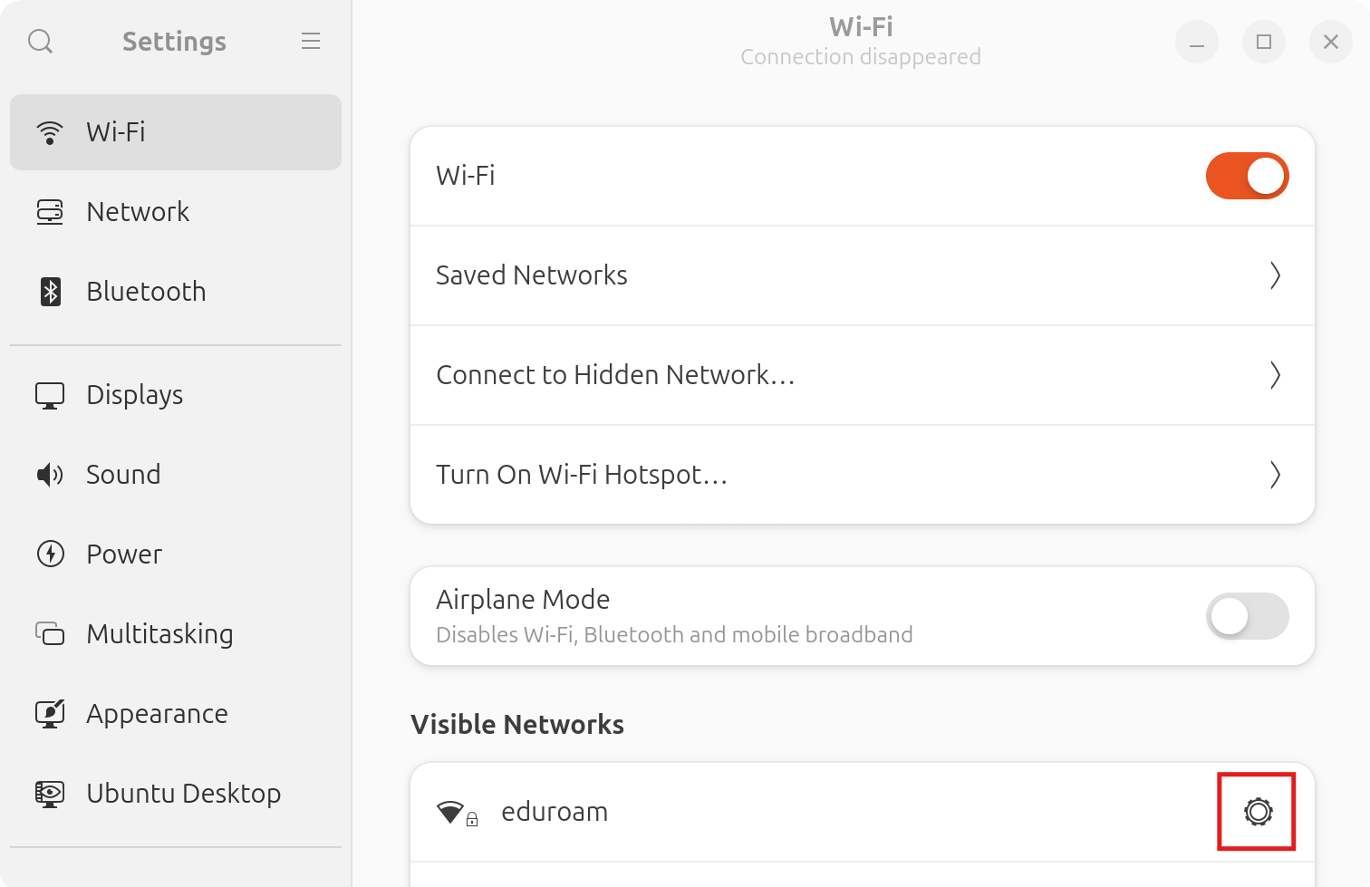 Zapominanie sieci eduroam