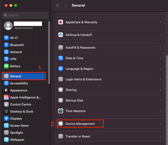 Przejście do ustawień systemowych