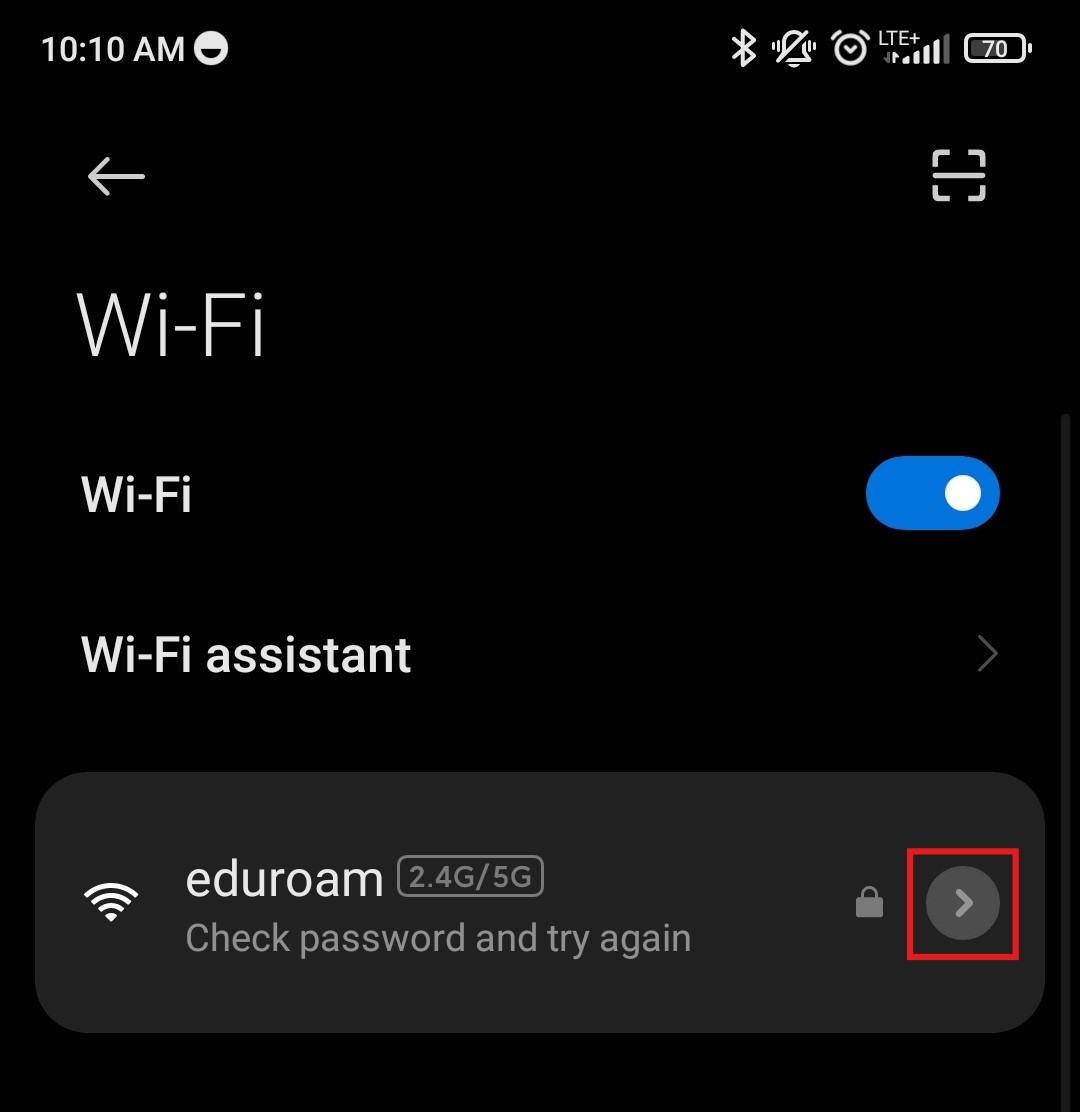 Locating old eduroam profile